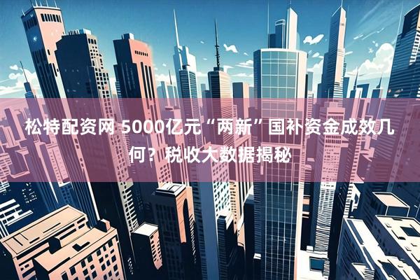 松特配资网 5000亿元“两新”国补资金成效几何？税收大数据揭秘